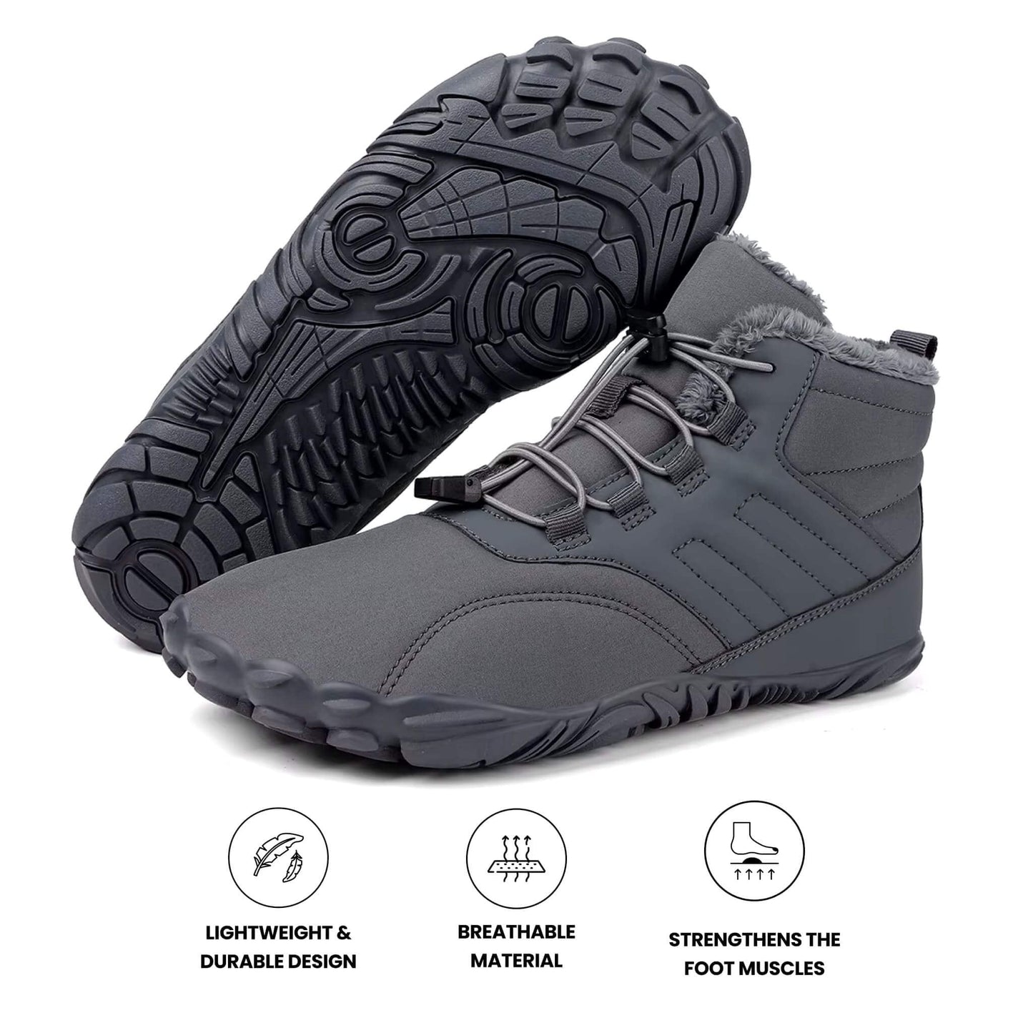 WarmFlex Max - Non-slip & water-resistant winter barefoot shoes (Unisex)